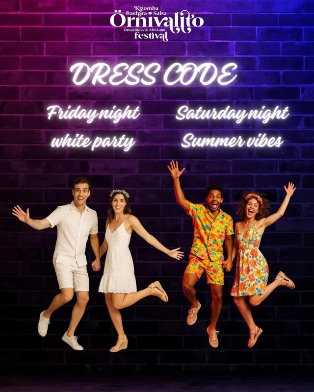 The event is approaching and of course we want to make it extra festive with a clothing theme.

It is obviously voluntary but it would certainly be wonderful when as many as possible are synced! 🥳🔥✨

Fredag:
White party 🤍

Saturday:
Summer vibes🌸

See you this Friday at 6 pm! 🤩