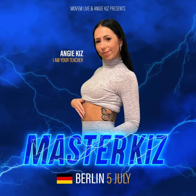 We are proud to present our MasterKiz teacher @kiz.angi in Berlin!

Angi and Mårten will take on Berlin and the mission is to make you masters at kiz so note that you DON’T need to be a master yet. That’s what we are here for.

⭐️Welcome to MasterKiz Berlin!⭐️

🔥The purpose of learning isn’t just knowing, it’s mastery.🔥

MasterKiz will reveal the secret of Urban Kiz, master this technique with variations and musicality and effortlessly thrive on international festivals and events.

For leaders:
MasterKiz will help you as a leader to add smoothness to your foundation and open new possibilities for flow and creativity.

For followers:
MasterKiz will help you add more graze to your dance so it becomes more effortless, stylish and elegant.

⭐️International Artist⭐️
Marten Angner, Stockholm, Sweden
Kiz Angi, Berlin, Germany

🗓️July 5, 2025

✅16-20 Workshops
✅20-21 Dinner & Social Dance
✅21-01 Party